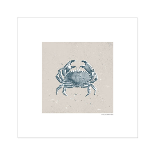 Vintage Crab on Stone. Fine Art Print